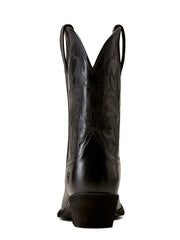 Ariat 10080380 Womens Heritage Noir R Toe Western Boot Dressy Black back view. If you need any assistance with this item or the purchase of this item please call us at five six one seven four eight eight eight zero one Monday through Saturday 10:00a.m EST to 8:00 p.m EST