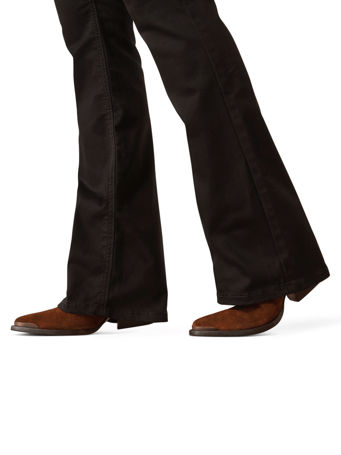 Ariat 10053533 Womens Perfect Rise Ella Boot Cut Jeans Black front view. If you need any assistance with this item or the purchase of this item please call us at five six one seven four eight eight eight zero one Monday through Saturday 10:00a.m EST to 8:00 p.m EST

