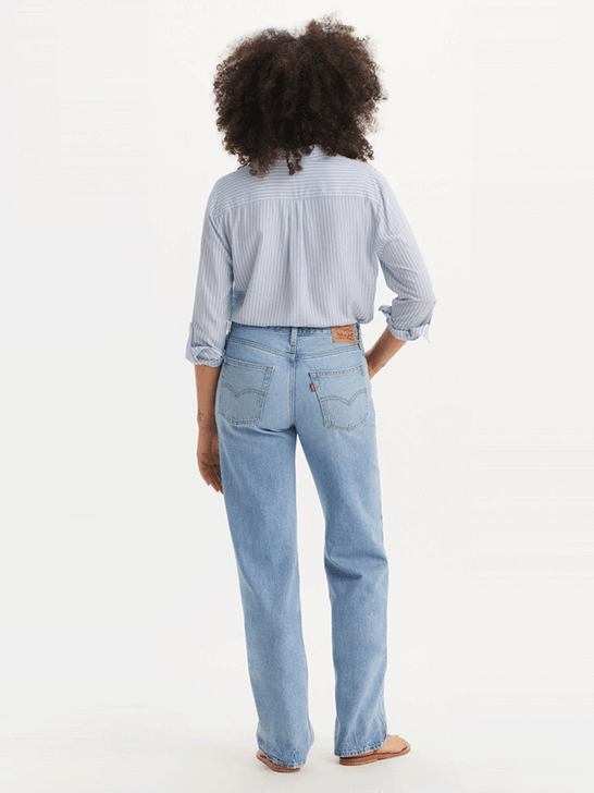 Levi's A35100035 Womens '94 Baggy Jeans Abraided Art back view. If you need any assistance with this item or the purchase of this item please call us at five six one seven four eight eight eight zero one Monday through Saturday 10:00a.m EST to 8:00 p.m EST