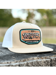 Red Dirt RDHC-484 LIFESTYLE Trucker Cap White Khaki front view. If you need any assistance with this item or the purchase of this item please call us at five six one seven four eight eight eight zero one Monday through Saturday 10:00a.m EST to 8:00 p.m EST