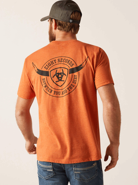 Ariat 10047895 Mens 8 Sec T-Shirt Adobe Heather back view. If you need any assistance with this item or the purchase of this item please call us at five six one seven four eight eight eight zero one Monday through Saturday 10:00a.m EST to 8:00 p.m EST