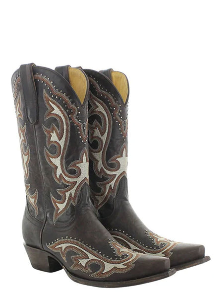 Old Gringo YL635-2 Womens HAVANA Leather Boot Vesuvio Chocolate side / front view. If you need any assistance with this item or the purchase of this item please call us at five six one seven four eight eight eight zero one Monday through Saturday 10:00a.m EST to 8:00 p.m EST