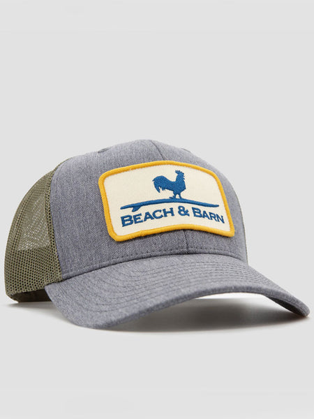 Beach & Barn HARD WORK Snapback Hat Charcoal Heather Olive side view. If you need any assistance with this item or the purchase of this item please call us at five six one seven four eight eight eight zero one Monday through Saturday 10:00a.m EST to 8:00 p.m EST