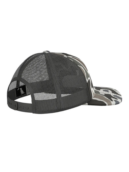 Local Boy Outfitters L3000373-LCF Mens Topo Leather Trucker Hat Localflage back view. If you need any assistance with this item or the purchase of this item please call us at five six one seven four eight eight eight zero one Monday through Saturday 10:00a.m EST to 8:00 p.m EST