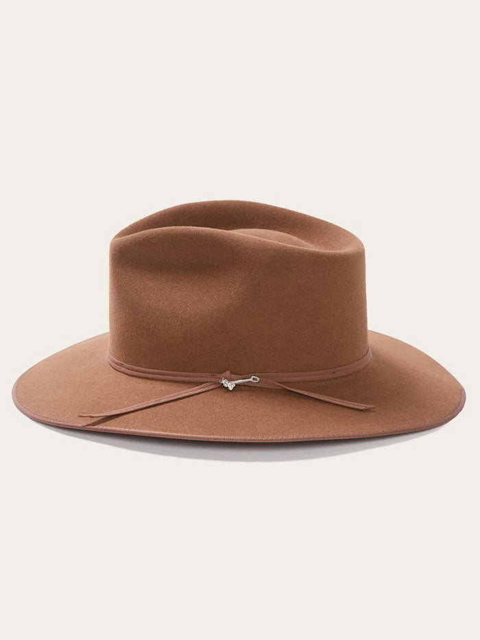 Stetson SFDUNEB163911 DUNE 5X Gun Club Hat Acorn Bark side / front view. If you need any assistance with this item or the purchase of this item please call us at five six one seven four eight eight eight zero one Monday through Saturday 10:00a.m EST to 8:00 p.m EST