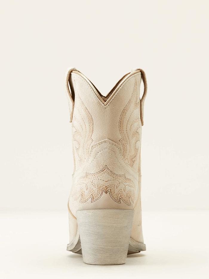 Ariat 10050899 Womens Chandler Western Boot Cloud White Suede front and side view. If you need any assistance with this item or the purchase of this item please call us at five six one seven four eight eight eight zero one Monday through Saturday 10:00a.m EST to 8:00 p.m EST