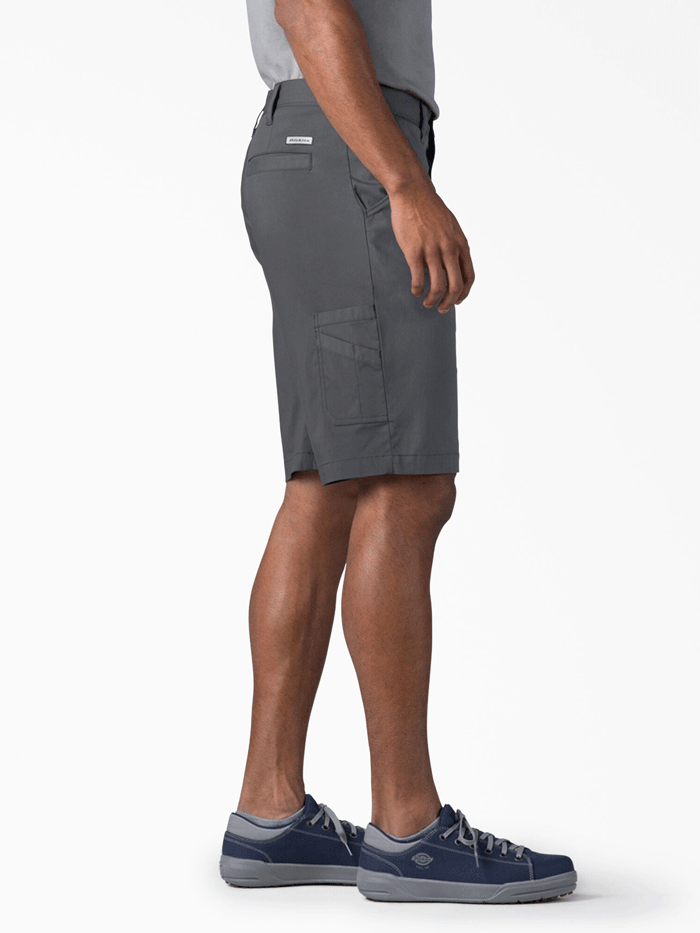 Dickies SR601CH Mens Cooling Utility Shorts Charcoal Grey front view. If you need any assistance with this item or the purchase of this item please call us at five six one seven four eight eight eight zero one Monday through Saturday 10:00a.m EST to 8:00 p.m EST