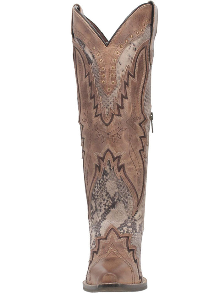 Laredo 52461 Womens SHAWNEE Leather Boot Natural side / front view. If you need any assistance with this item or the purchase of this item please call us at five six one seven four eight eight eight zero one Monday through Saturday 10:00a.m EST to 8:00 p.m EST