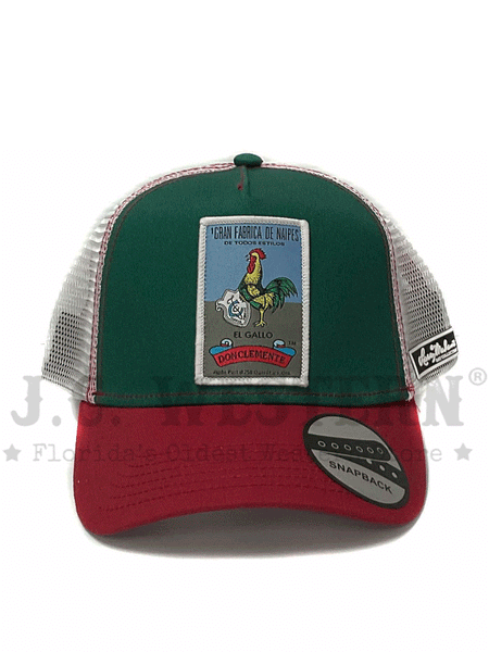 Larry Mahan MCBCLGGN El Gallo Mesh Back Cap Green front view. If you need any assistance with this item or the purchase of this item please call us at five six one seven four eight eight eight zero one Monday through Saturday 10:00a.m EST to 8:00 p.m EST