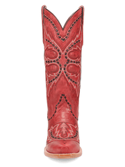 Dan Post DP7021 Womens MESA Snip Toe Leather Boot Red front view. If you need any assistance with this item or the purchase of this item please call us at five six one seven four eight eight eight zero one Monday through Saturday 10:00a.m EST to 8:00 p.m EST