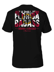 FloGrown FGM-1798 Mens Florida Badass Tee Black back view. If you need any assistance with this item or the purchase of this item please call us at five six one seven four eight eight eight zero one Monday through Saturday 10:00a.m EST to 8:00 p.m EST