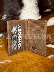 Hooey HFW003-BRBK Mens Liberty Rope Embossed Bi-Fold Money Clip Wallet Brown inside view. If you need any assistance with this item or the purchase of this item please call us at five six one seven four eight eight eight zero one Monday through Saturday 10:00a.m EST to 8:00 p.m EST