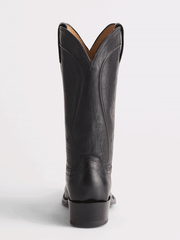 Lucchese N1597.54 Mens BART Cowhide Western Snip Toe Boot Black back view. If you need any assistance with this item or the purchase of this item please call us at five six one seven four eight eight eight zero one Monday through Saturday 10:00a.m EST to 8:00 p.m EST