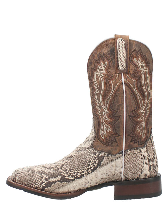 Dan Post DP4917 Mens BRUTUS Python Western Boot Natural side / front view. If you need any assistance with this item or the purchase of this item please call us at five six one seven four eight eight eight zero one Monday through Saturday 10:00a.m EST to 8:00 p.m EST