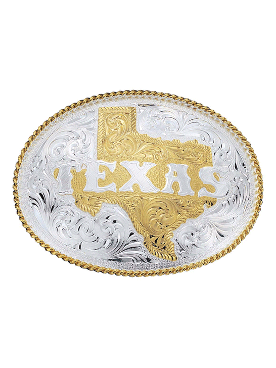 Montana Silversmiths 5630 Etched State of Texas Engraved Western Belt Buckle Silver front. If you need any assistance with this item or the purchase of this item please call us at five six one seven four eight eight eight zero one Monday through Saturday 10:00a.m EST to 8:00 p.m EST