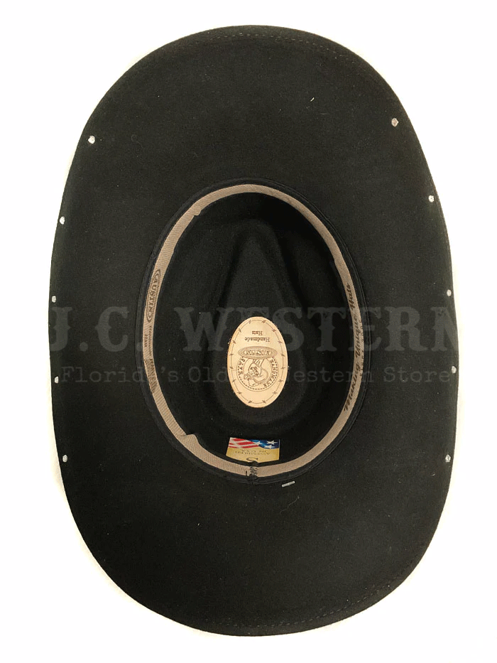 Austin Hats 10-071 GIRL BESTFRIEND Felt Hat Black side and front view. If you need any assistance with this item or the purchase of this item please call us at five six one seven four eight eight eight zero one Monday through Saturday 10:00a.m EST to 8:00 p.m EST