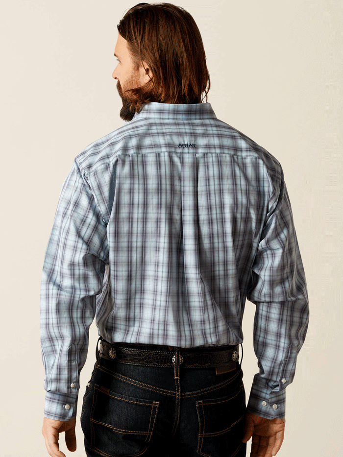 Ariat 10052558 Mens Wrinkle Free Lionel Classic Shirt Light Blue front view. If you need any assistance with this item or the purchase of this item please call us at five six one seven four eight eight eight zero one Monday through Saturday 10:00a.m EST to 8:00 p.m EST