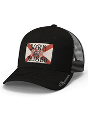 FloGrown FGH-256 Born And Raised Cap Black front view. If you need any assistance with this item or the purchase of this item please call us at five six one seven four eight eight eight zero one Monday through Saturday 10:00a.m EST to 8:00 p.m EST