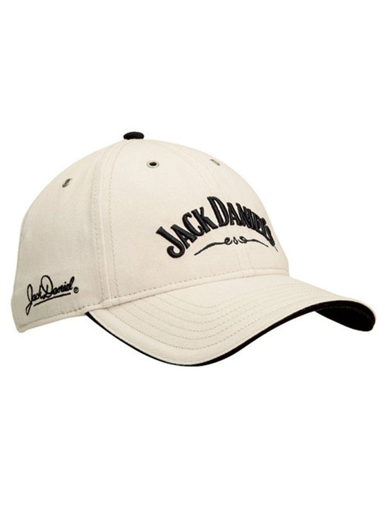 Jack Daniels JD77-77 Cap Stone Beige side / front view. If you need any assistance with this item or the purchase of this item please call us at five six one seven four eight eight eight zero one Monday through Saturday 10:00a.m EST to 8:00 p.m EST