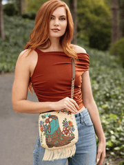 Mary Frances BAG S002-383 LINE DANCE Crossbody Handbag Cream
on model. If you need any assistance with this item or the purchase of this item please call us at five six one seven four eight eight eight zero one Monday through Saturday 10:00a.m EST to 8:00 p.m EST
