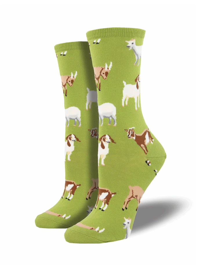 Socksmith WNC775 Womens Silly Billy Socks In Fern Or Charcoal Heather front view. If you need any assistance with this item or the purchase of this item please call us at five six one seven four eight eight eight zero one Monday through Saturday 10:00a.m EST to 8:00 p.m EST