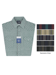Assorted Wrangler Mens Western Short Sleeve Stripe Shirt 76201AA-76951PP sample patterns. If you need any assistance with this item or the purchase of this item please call us at five six one seven four eight eight eight zero one Monday through Saturday 10:00a.m EST to 8:00 p.m EST
