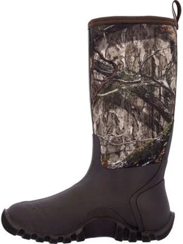 Muck MFBMDNA Mens Mossy Oak Country Dna Fieldblazer Tall Boot Black side / front view. If you need any assistance with this item or the purchase of this item please call us at five six one seven four eight eight eight zero one Monday through Saturday 10:00a.m EST to 8:00 p.m EST
