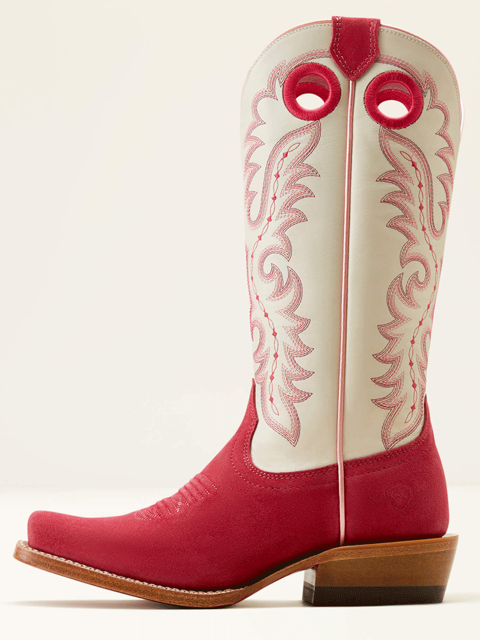 Ariat 10051040 Womens Futurity Boon Western Boot Deep Azalea front and side view. If you need any assistance with this item or the purchase of this item please call us at five six one seven four eight eight eight zero one Monday through Saturday 10:00a.m EST to 8:00 p.m EST