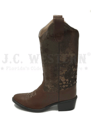 Old West 8163 Kids Western Boot Brown side view. If you need any assistance with this item or the purchase of this item please call us at five six one seven four eight eight eight zero one Monday through Saturday 10:00a.m EST to 8:00 p.m EST