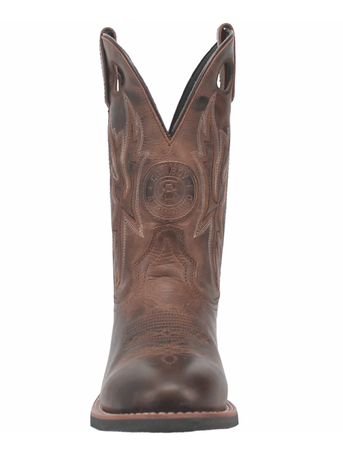 Laredo 7915 Mens Dawson Leather Boot Brown front and side view. If you need any assistance with this item or the purchase of this item please call us at five six one seven four eight eight eight zero one Monday through Saturday 10:00a.m EST to 8:00 p.m EST