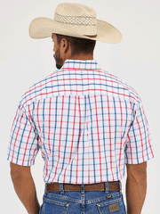 Wrangler 112365408 Mens George Strait Short Sleeve Shirt White back view. If you need any assistance with this item or the purchase of this item please call us at five six one seven four eight eight eight zero one Monday through Saturday 10:00a.m EST to 8:00 p.m EST