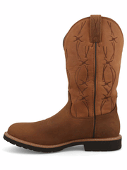 Twisted X MXBW009 Mens Waterproof Western Work Boot Brown inner side view. If you need any assistance with this item or the purchase of this item please call us at five six one seven four eight eight eight zero one Monday through Saturday 10:00a.m EST to 8:00 p.m EST