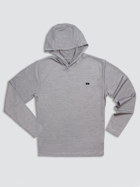 Beach & Barn PRO STAFF Lightweight Hoodie Fog Grey Melange front view. If you need any assistance with this item or the purchase of this item please call us at five six one seven four eight eight eight zero one Monday through Saturday 10:00a.m EST to 8:00 p.m EST