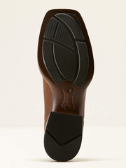 Ariat 10053654 Mens Booker Ultra Western Boot Brown Oiled Rowdy sole view. If you need any assistance with this item or the purchase of this item please call us at five six one seven four eight eight eight zero one Monday through Saturday 10:00a.m EST to 8:00 p.m EST