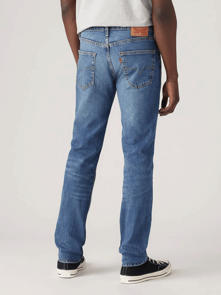 Levi's 045114908 Mens 511 Slim Fit Flex Jeans Mother Load Medium Wash back and side view. If you need any assistance with this item or the purchase of this item please call us at five six one seven four eight eight eight zero one Monday through Saturday 10:00a.m EST to 8:00 p.m EST