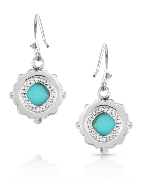 Montana Silversmiths ER5531 Womens Crystal Cornerstone Turquoise Earrings Silver back view. If you need any assistance with this item or the purchase of this item please call us at five six one seven four eight eight eight zero one Monday through Saturday 10:00a.m EST to 8:00 p.m EST