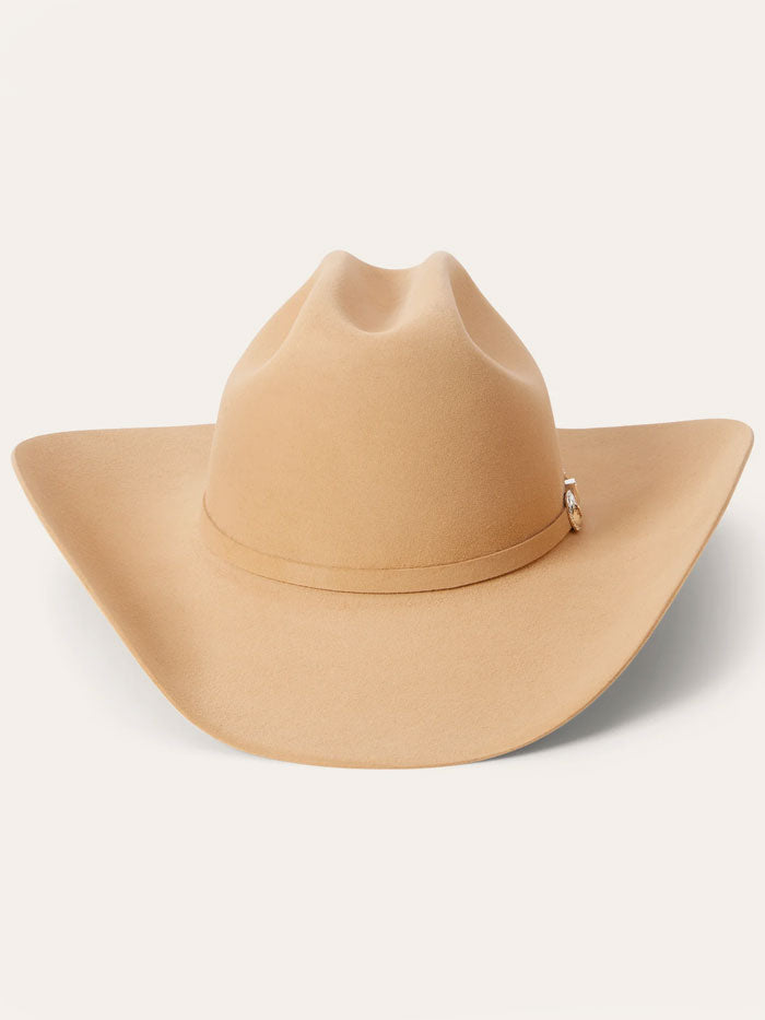 Stetson SFSHAS-7540BS SHASTA 10X Premier Felt Western Hat Butterscotch side / front view. If you need any assistance with this item or the purchase of this item please call us at five six one seven four eight eight eight zero one Monday through Saturday 10:00a.m EST to 8:00 p.m EST