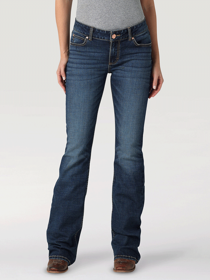 Wrangler 09MWZMS Womens Retro Mae Mid Rise Bootcut Jeans MS