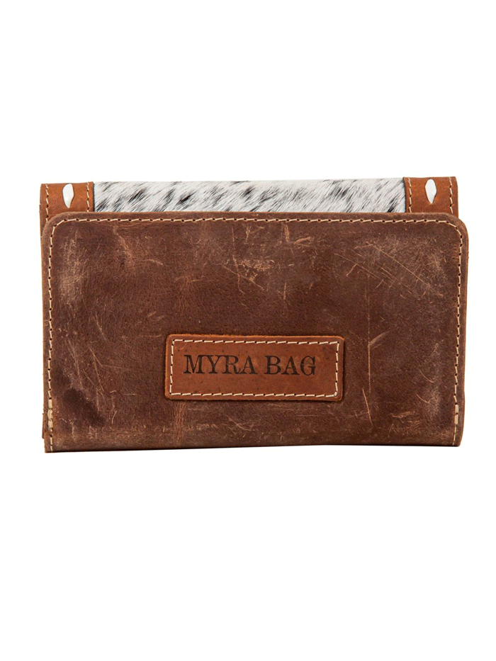 Myra Bag S-8167 Womens Oxbow Falls Flap Wallet Brown front view. If you need any assistance with this item or the purchase of this item please call us at five six one seven four eight eight eight zero one Monday through Saturday 10:00a.m EST to 8:00 p.m EST