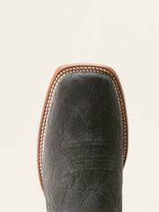 Ariat 10053632 Mens Wiley Cowboy Boot Black Elephant Roughout Print toe view. If you need any assistance with this item or the purchase of this item please call us at five six one seven four eight eight eight zero one Monday through Saturday 10:00a.m EST to 8:00 p.m EST