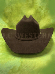 Justin JF0342RDEO4008 3X Rodeo Wool Western Hat Brown front view. If you need any assistance with this item or the purchase of this item please call us at five six one seven four eight eight eight zero one Monday through Saturday 10:00a.m EST to 8:00 p.m EST