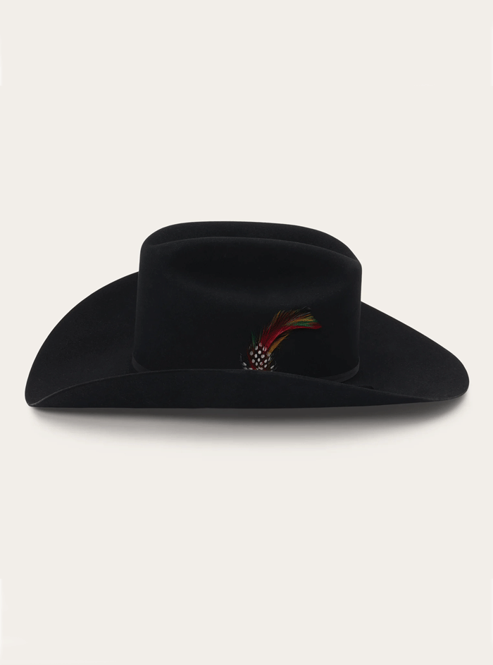 Stetson SFSPAR-484007 Spartan 6x Felt Western Hat Black front and side view. If you need any assistance with this item or the purchase of this item please call us at five six one seven four eight eight eight zero one Monday through Saturday 10:00a.m EST to 8:00 p.m EST