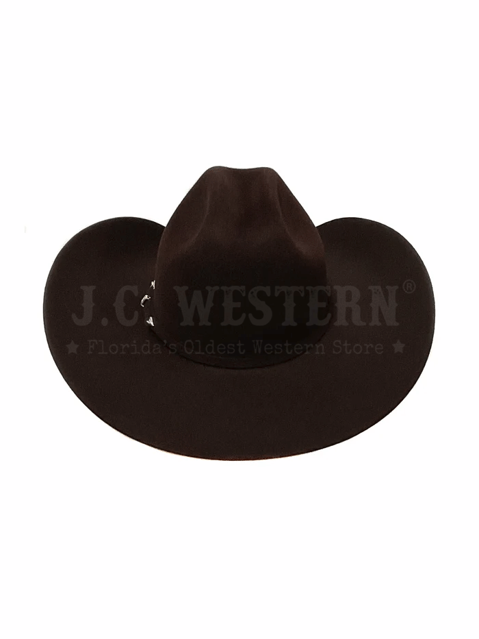 Serratelli VEGASE5CV 8X Felt Western Hat Cherry Velvet front and side view. If you need any assistance with this item or the purchase of this item please call us at five six one seven four eight eight eight zero one Monday through Saturday 10:00a.m EST to 8:00 p.m EST