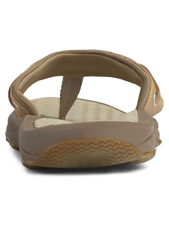 Sperry STS17567 Mens Outer Banks Flip Flop Tan back view. If you need any assistance with this item or the purchase of this item please call us at five six one seven four eight eight eight zero one Monday through Saturday 10:00a.m EST to 8:00 p.m EST