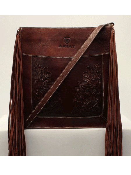 Ariat A770009502 Womens Victoria Collection Messenger Bag Brown front view. If you need any assistance with this item or the purchase of this item please call us at five six one seven four eight eight eight zero one Monday through Saturday 10:00a.m EST to 8:00 p.m EST
