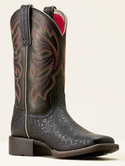 Ariat 10050885 Womens Buckley Western Boot Blanket Emboss Black inner side view. If you need any assistance with this item or the purchase of this item please call us at five six one seven four eight eight eight zero one Monday through Saturday 10:00a.m EST to 8:00 p.m EST