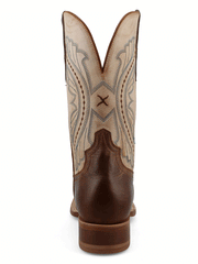 Twisted X MRAL039 Mens Rancher Square Toe Boot Sand And Tobacco Brown back view. If you need any assistance with this item or the purchase of this item please call us at five six one seven four eight eight eight zero one Monday through Saturday 10:00a.m EST to 8:00 p.m EST