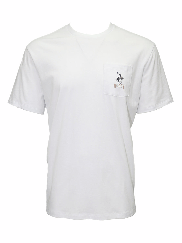 Hooey HT1688WH Mens CHEYENNE Pocket T-Shirt White back view. If you need any assistance with this item or the purchase of this item please call us at five six one seven four eight eight eight zero one Monday through Saturday 10:00a.m EST to 8:00 p.m EST