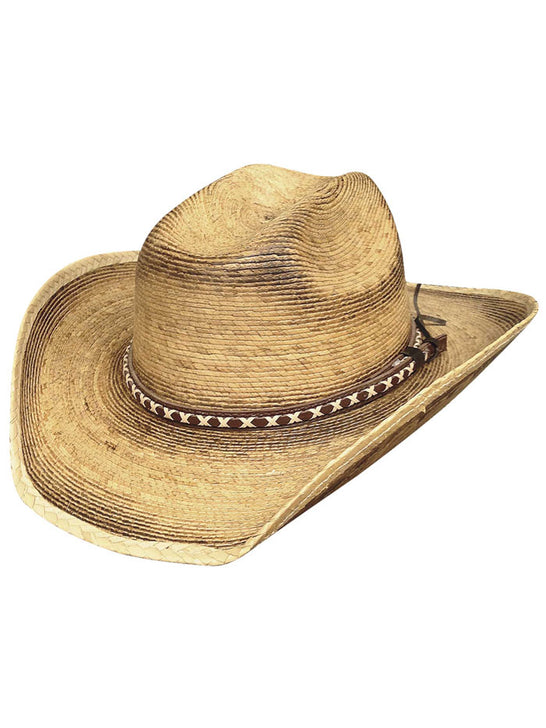 Bullhide WEST TEXAS 2816 Kids Western Palm Leaf Hat Natural side / front view. If you need any assistance with this item or the purchase of this item please call us at five six one seven four eight eight eight zero one Monday through Saturday 10:00a.m EST to 8:00 p.m EST