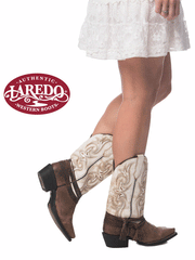 Laredo 51091 Womens Myra Leather Boot Sand and White on model